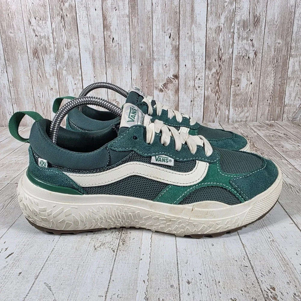 Vans UltraRange VR3 Sneakers Forest Green Suede Mesh Womens 9 Mens 7.5 Low Top